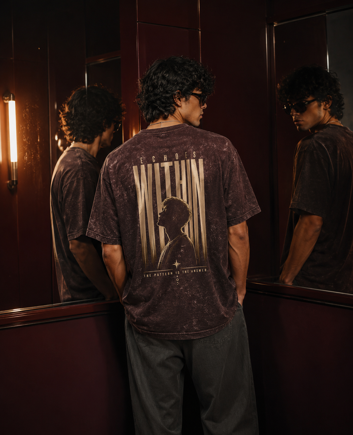 Trovly - ECHOES WITHIN Unisex Acid Washed Oversized Tee