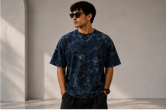 Unisex Acid Washed Oversized Tee