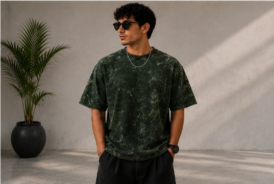Unisex Acid Washed Oversized Tee
