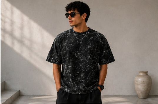 Unisex Acid Washed Oversized Tee